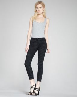 Brand Jeans 835 Houndstooth Print Mid Rise Capris   