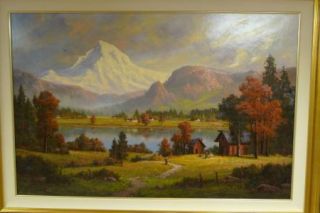 Heinie Hartwig Original Oil Painting  Mt. Rainier Country 