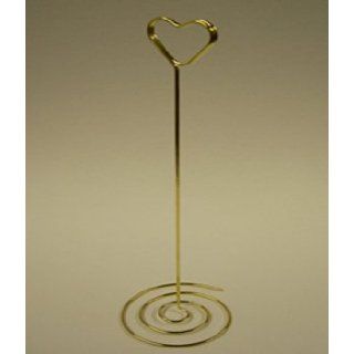 12 Pack Gold Table Number Holder Stands with Swirl Base