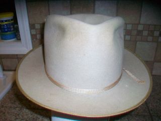  Stetson Royal de Luxe Fedora Hat Open Road Great Condition