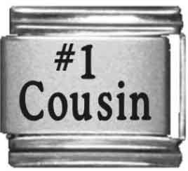 Number 1 Cousin Laser Italian Charm Jewelry 