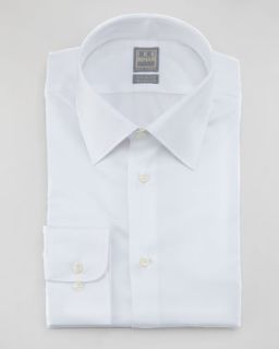 M05BS Ike Behar Herringbone Dress Shirt, White