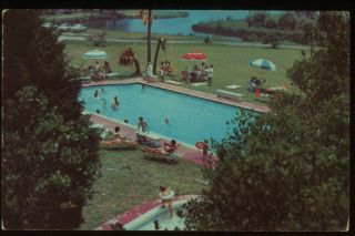 Pool Gulf Hills Dude Ranch Ocean Springs MS Postcard