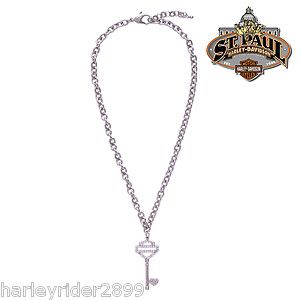 Harley Davidson® Womens Key Heart Necklace 97728 12VW