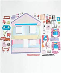 Interactive Wall Decals Reusable Appliques Dress Up Dollhouse Racing