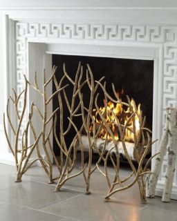 Golden Circles Fireplace Screen   
