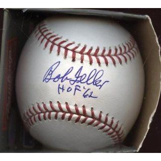 Bob Feller Signed Ball   HOF 62 Single B & E Hologram