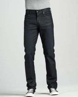 For All Mankind Slimmy Coated Black Jeans   