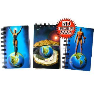 3 D Surreal World Themed Souvenir Notepads Set   3 Pads