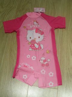 Girls Hello Kitty Sun Suit Swimwear Costume Ages 3 4 5 6 7 8 9 10 Yrs