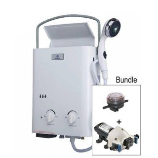 Portable L5 Water Heater and 12 Volt Flojet Pump and