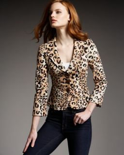 Nanette Lepore Mahe Leopard Print Blazer   