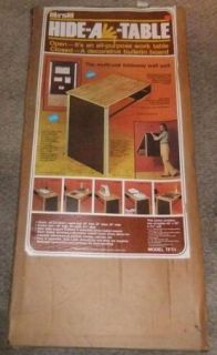 Vintage 1970s Hirsh Hide A Table Fold Up Table