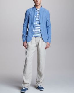 44TS Armani Collezioni Soft Cotton Jacket, Wave Stitch Jersey Tee