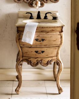 Ambella Ivory Rubbed Chest w/Sink   
