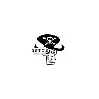 CARTOON PIRATE WITH EYE PATCH AND PIRATE HAT SKULL 10.5