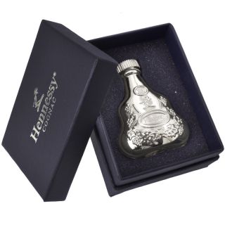 Silver Color Hennessy XO x O Cognac Grape Leaves Design Bottle