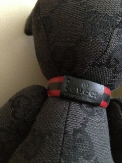 Authentic Gucci Monogram Stuffed Teddy Bear Limited Edition Black