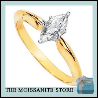 85 Ct Moissanite Marquise Engagement Solitaire Ring