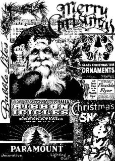 Tim Holtz ATC Size Cling Rubber Stamp COM026 FIRST CHRISTMAS