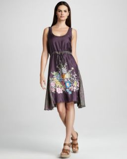 Lauren Drawstring Dress, Purple/Multi