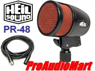 Heil Sound PR 48 Dynamic Cardioid Drum Microphone kick drum mic +Free