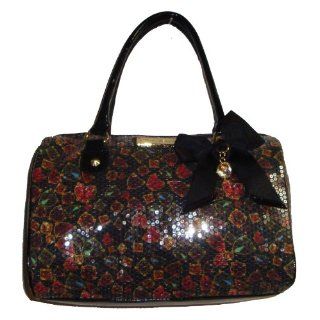 Womens Large Betsey Johnson Speedy Satchel Handbag (Gems