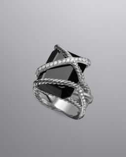 David Yurman Petite Albion Ring, Black Onyx, 7mm   
