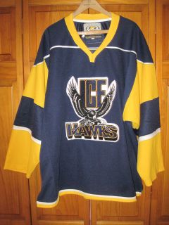 Minnesota Ice Hawks AAA hockey jersey L blue 7 USHL OHL WHL ECHL