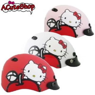 Hello Kitty Motor Bike Helmet Apple Pink White Hotpink Sanrio