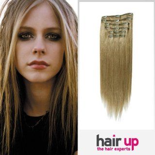 Straight Synthetic Clip In Hair Extensions 18 Ash Blonde