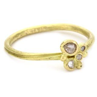 Vibes Fairytale 18 Karat Gold and Rose Cut Diamond Ring