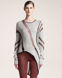 Helmut Lang Textured Intarsia Sweater   