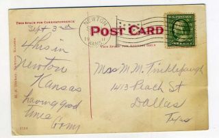 Harvey County Court House Postcard Newton Kansas 1911