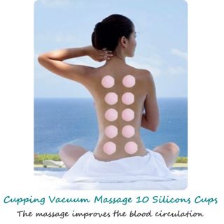   cupping vacuum massage 10 piece Silicone cups Homeopathic remedies