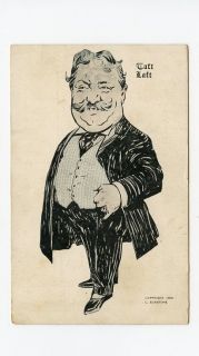 Scarce 1908 President Taft Laft Political Cartoon Campaign Postcard
