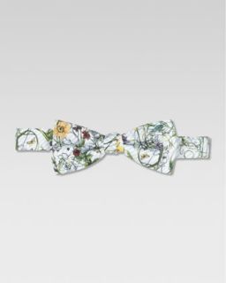 Z0WRJ Gucci Boys Eustatius Floral Print Silk Bow Tie