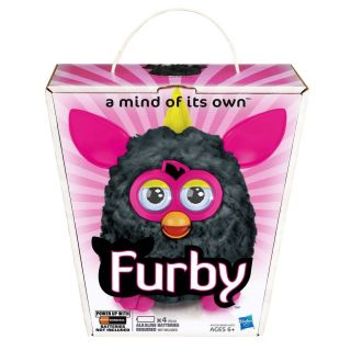 Hasbro Furby 2012 Punky Pink New Cool Colors Black Pink Yellow