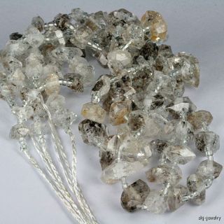 Herkimer Type Quartz Crystal Rough Beads Afghanistan