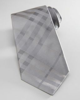 Burberry Check Tie, Dark Gray/Blue   