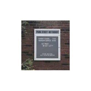 Ghent Letter Board w/ Lighted Header, One Door and Bronze