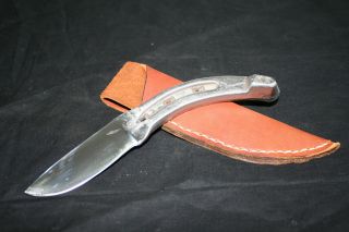Handforged Drop Point Horseshoe Knife (Sheath Included) Herron Knives