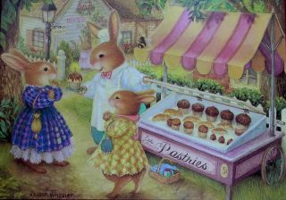 Susan Wheeler Holly Pond Hill Bunny Rabbit Birthday Greeting Card