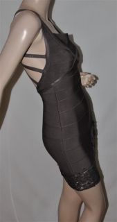 Herve Leger Sequin Trim Dress Bandage Size XXS