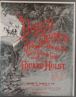 1906 DANCE OF THE DEMON Piano Solo EDUARD HOLST