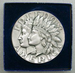 MEDAL 7.1 TROY OUNCES OF .999 SILVER FREEDOM AMERICA BY THE METAL ARTS