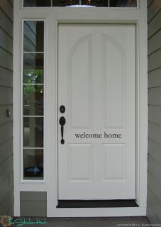 Welcome Home Front Door Vinyl Words Graphic Art Stickers Decals 1241