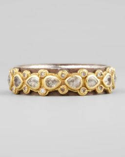 J6097 Armenta Pear Sapphire & Diamond Band Ring