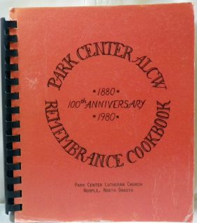  PARK CENTER LUTHERAN CHURCH Hoople North Dakota 1980 100th Anniversary