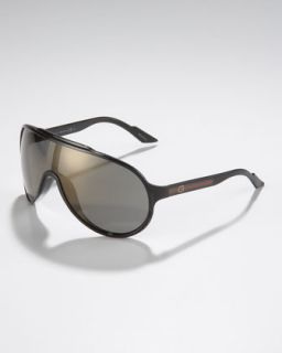 Gucci Plastic Shield Sunglasses   